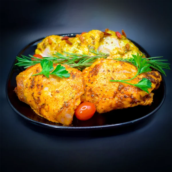 Hauts de cuisses de poulet d'origine France, marinés à la provençale ou au curry